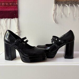 Sam Edelman Black Platform MaryJanes